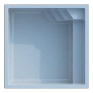 Forma de la piscina Cube vista en planta