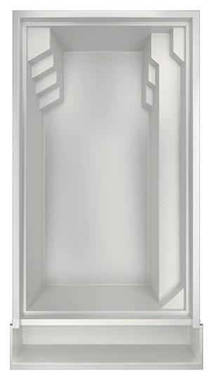 Forma de la piscina Entertainer 7 Autocover vista en planta